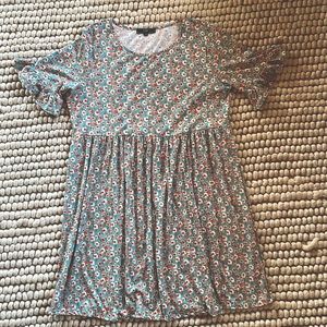 Vibe blue floral 2X dress